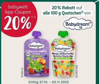 Rossmann Babydream 20% rabatt Angebot