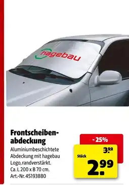 Hagebau Frontscheibenabdeckung Angebot