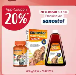 Rossmann Sanostol app-coupon 20% Angebot