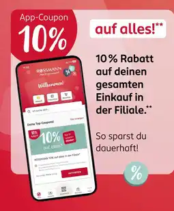 Rossmann Rossmann 10% app-coupon Angebot