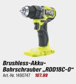 toom Baumarkt Ryobi brushless-akku-bohrschrauber rdd18c-o Angebot