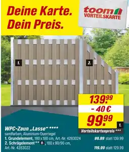 toom Baumarkt Wpc-zaun „lasse“ grundelement Angebot