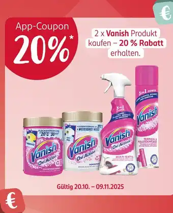 Rossmann Vanish 20% app-coupon Angebot