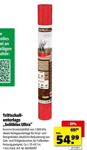Hagebau Selitbloc ultra trittschallunterlage Angebot