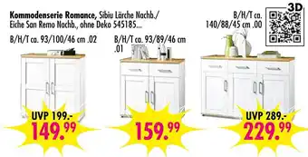 Möbel Boss Kommodenserie romance b/h/t ca. 93/89/46 cm Angebot