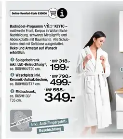 Ostermann Vito spiegelschrank inkl. led-beleuchtung keyto Angebot