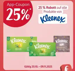 Rossmann Kleenex 25 % rabatt Angebot