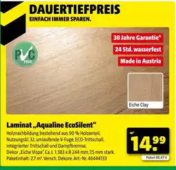 Hagebau Laminat „aqualine ecosilent“ Angebot