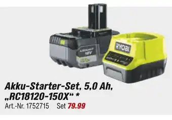 toom Baumarkt Ryobi akku-starter-set, 5,0 ah, „rc18120-150x“ Angebot