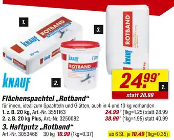 toom Baumarkt Knauf flächenspachtel rotband Angebot