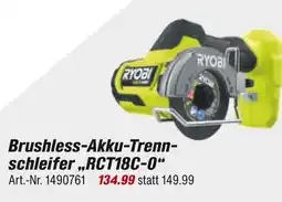 toom Baumarkt Ryobi brushless-akku-trennschleifer „rct18c-0“ Angebot