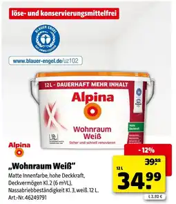 Hagebau Alpina „wohnraum weiß“ Angebot
