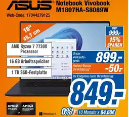 Expert Asus notebook vivobook m1807ha-s8089w Angebot