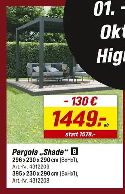toom Baumarkt Pergola „shade“ Angebot