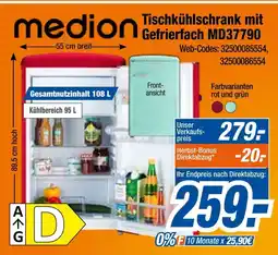 Expert Medion tischkühlschrank mit gefrierfach md37790 Angebot