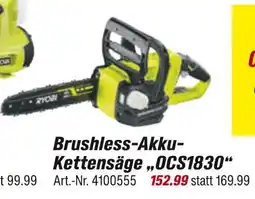 toom Baumarkt Ryobi brushless-akku-kettensäge „ocs1830“ Angebot