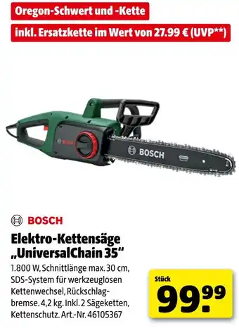 Hagebau Bosch elektro-kettensäge „universalchain 35“ Angebot