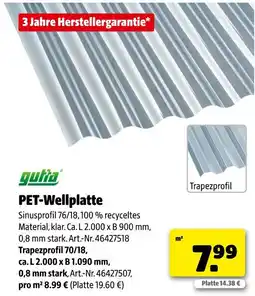 Hagebau Gutta pet-wellplatte sinusprofil Angebot