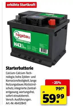 Hagebau Hagebau starterbatterie Angebot