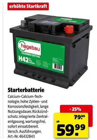 Hagebau Hagebau starterbatterie Angebot