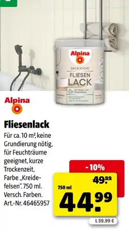 Hagebau Alpina fliesenlack Angebot