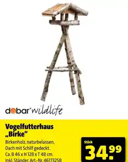 Hagebau Dobar wildlife vogelfutterhaus „birke“ Angebot