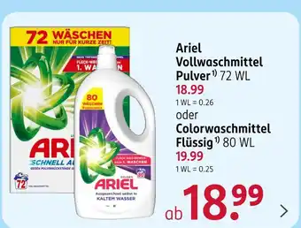 Rossmann Ariel vollwaschmittel pulver Angebot