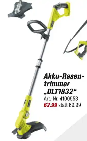 toom Baumarkt Ryobi akku-rasentrimmer „olt1832“ Angebot