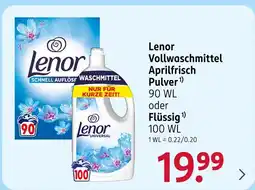 Rossmann Lenor vollwaschmittel aprilfrisch pulver Angebot
