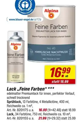 toom Baumarkt Alpina feine farben Angebot