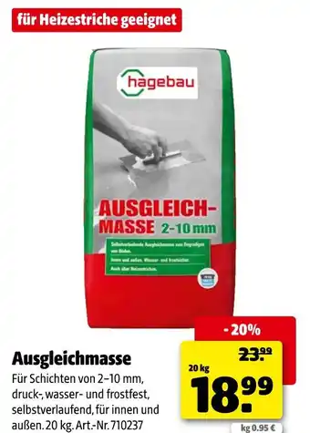 Hagebau Hagebau ausgleichmasse Angebot