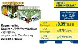 METRO Kuemmerling Kräuter-/Pfefferminzlikör Angebot
