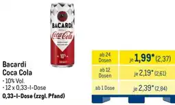 METRO Bacardi Coca Cola Angebot
