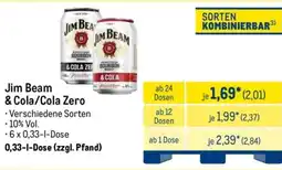 METRO Jim Beam & Cola/Cola Zero Angebot