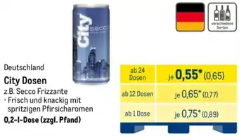 METRO Deutschland City Dosen Angebot
