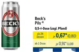 METRO Beck's Pils Angebot