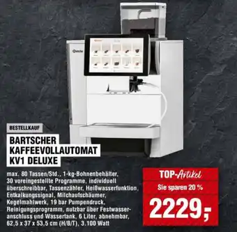 Handelshof BARTSCHER KAFFEEVOLLAUTOMAT KV1 DELUXE Angebot