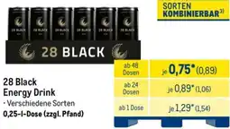 METRO 28 Black Energy Drink Angebot