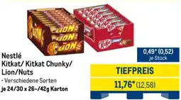 METRO Nestlé Kitkat/Kitkat Chunky/ Lion/Nuts Angebot