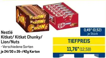 METRO Nestlé Kitkat/Kitkat Chunky/ Lion/Nuts Angebot