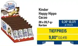 METRO Kinder Happy Hippo Cacao Angebot