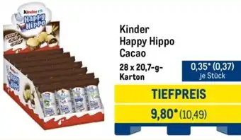METRO Kinder Happy Hippo Cacao Angebot