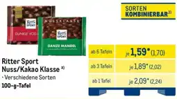 METRO Ritter Sport Nuss/Kakao Klasse Angebot