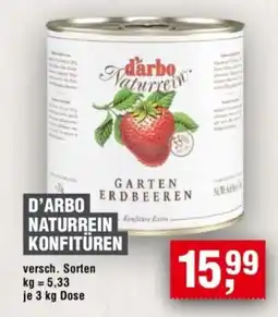 Handelshof D'ARBO NATURREIN KONFITÜREN Angebot