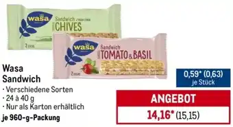 METRO Wasa Sandwich Angebot