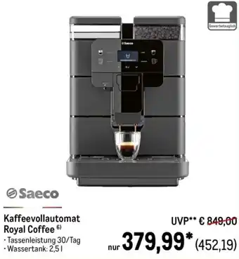 METRO Saeco Kaffeevollautomat Royal Coffee Angebot