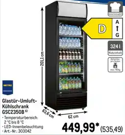 METRO METRO PROFESSIONAL Glastür-Umluft Kühlschrank GSC2350B Angebot