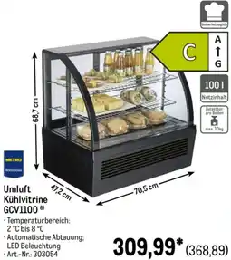METRO METRO PROFESSIONAL Umluft Kühlvitrine GCV1100 Angebot