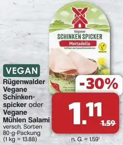 Famila Nord West Rügenwalder Vegane Schinkenspicker oder Vegane Mühlen Salami Angebot