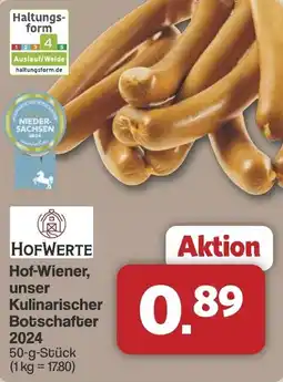 Famila Nord West HOFWERTE Hof-Wiener, unser Kulinarischer Botschafter 2024 Angebot